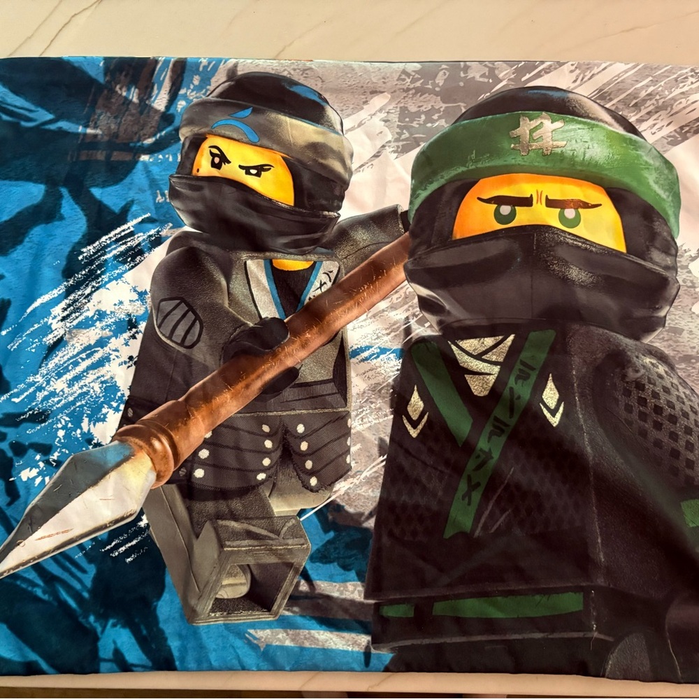 LEGO Ninjago Blue and Green Pillowcase